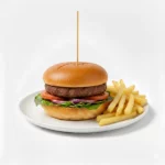 Hamburger mit Pommes Frites